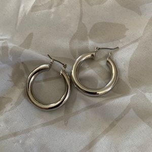 Silver small hoops / costume